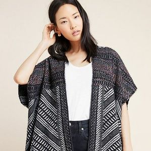 NWOT Anthropologie sparkle graphic open sweater